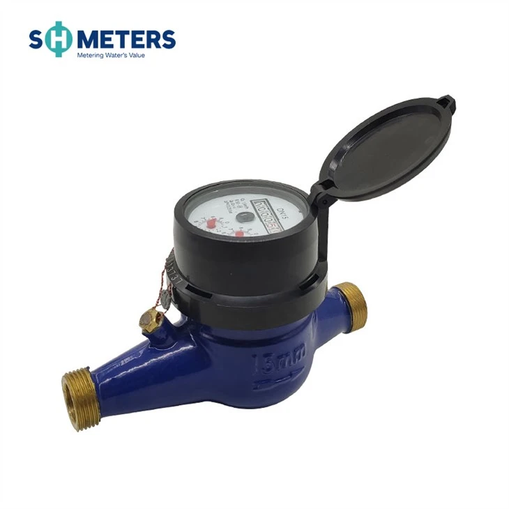 Plastic Case Bell Multi Jet Water Meter Dry Type Vane Wheel