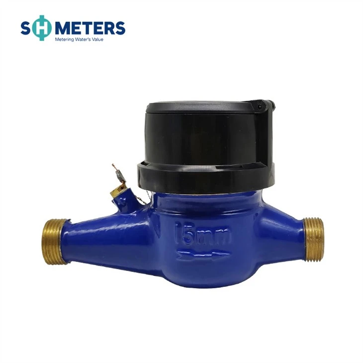 Plastic Case Bell Multi Jet Water Meter Dry Type Vane Wheel